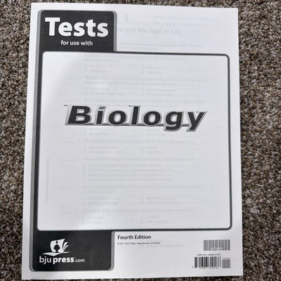 BJU Press Biology (4th Ed) Tests - ONLY $2 SHIPPING!!