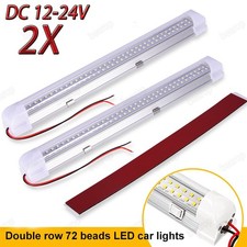 2X 72LED Interior Lights Strip Bar Car Van Bus Carava 12-80 VOLT ON/OFF Switch