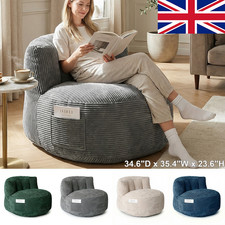 Bean Bag Chair with Foam Filling Indoor Lazy Lounger Couch Sofa For Adults Kids