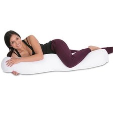 Living Health Products LRGMBR-COV-White Microbead Body Pillow - Mooshi Squish...