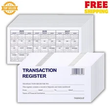 24 PCS Check Registers for Personal Checkbook, Easy to Read Checkbook Register