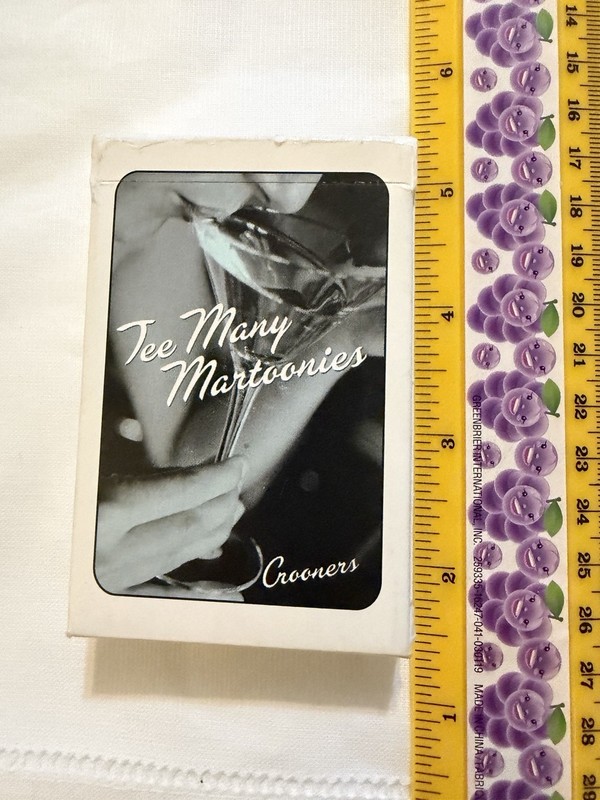 Princess Cruises "Tee Many Martoonies" Crooners Cocktail Recipe Playing Cards 