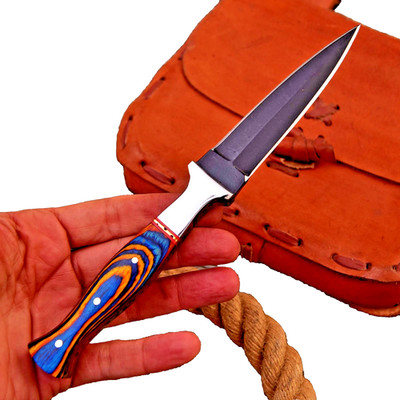 Handmade Fix Blade Double edge Dagger knife Boot Knives Hunting Sports
