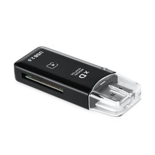 eTECH USB2.0 Black Color High Speed xD Memory Card Reader Supports