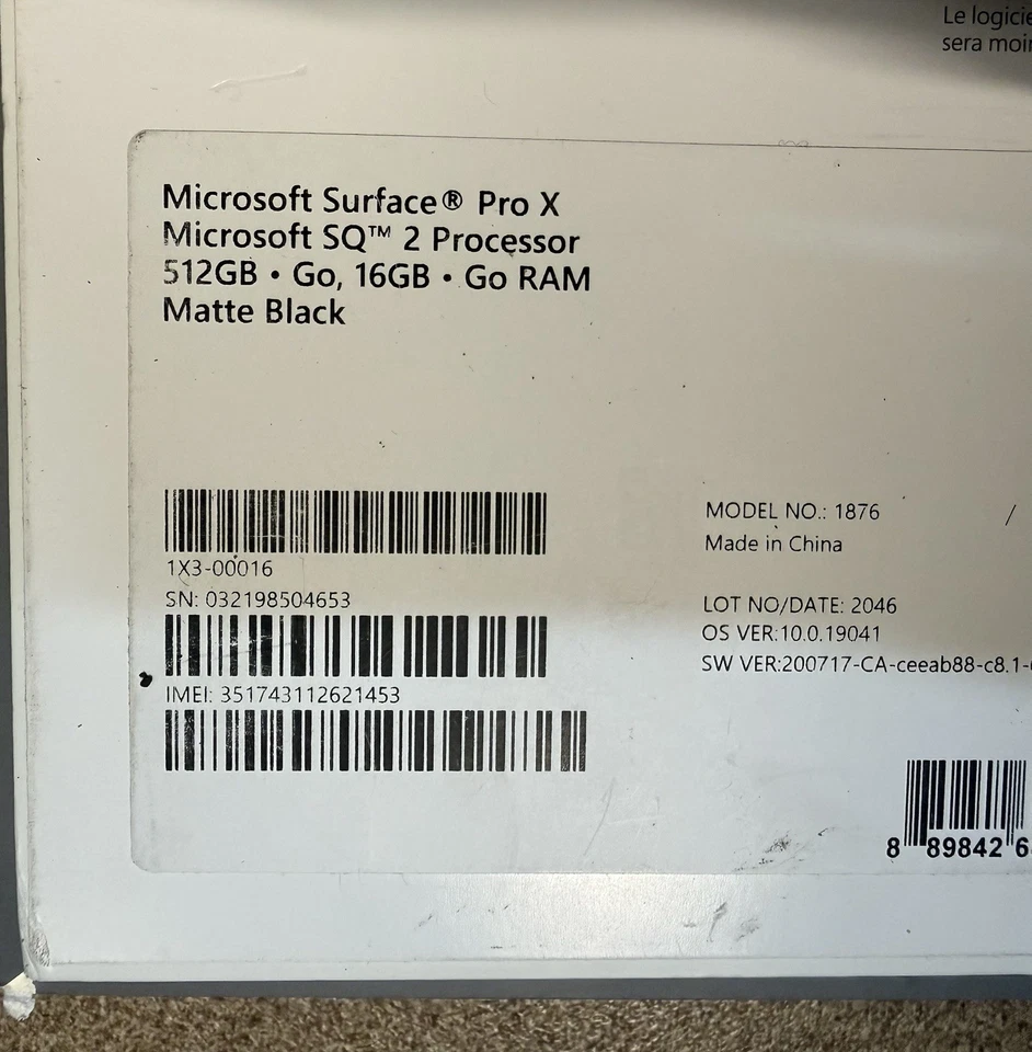 Microsoft Surface Pro X 13 Zoll Notebook SQ2 16GB RAM 512GB SSD Black - Wie Neu - Bild 3 von 4