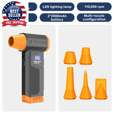 Turbo Jet Blower High Power Turbo Fan 4000Mah Violent Air Blower LED Light Digit