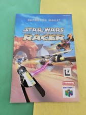 Star Wars Episode I Racer Nintendo 64 N64 Instruction Manual Booklet ONLY