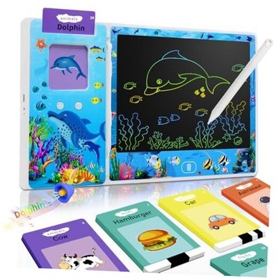 LCD Writing Tablet for Toddlers, Speech Learning Toy for Autistic Kids,