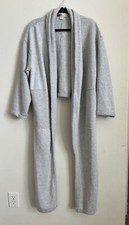 Free People FP Beach Gray Sweater Duster Oversized Boho Cardigan Size XS