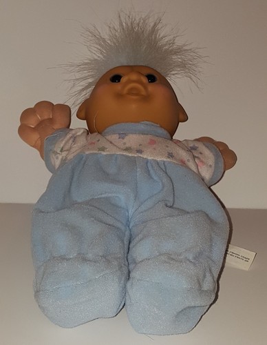 htf vintage 1992 russ plush 11" baby pee wee troll doll boy in