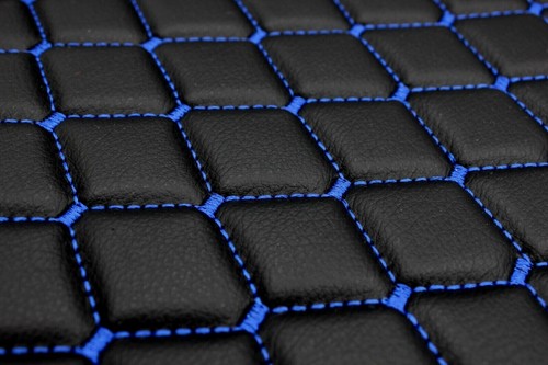 Quilted Vinyl Grain Faux Leather Upholstery Fabric Diamond | 2"x2" -4mm Foam 55" - Picture 27 of 199