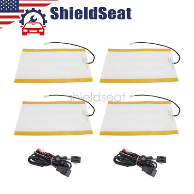 new 12V FITS Universal Carbon Fiber Car Heated Seat Heater Kit with Round Switch
