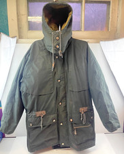 VTG Men's Large London Fog Goose Down Parka Jacket Black Thick Long