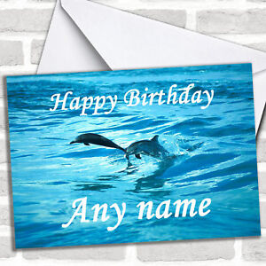 Buceo Delfines Personalizado Cumpleaños tarjeta de saludos