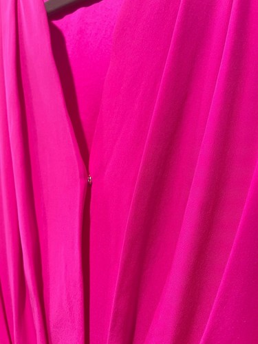 📚Amanda Uprichard • Hot Pink Sleeveless Silk Dress - Size Small - Picture 5 of 5