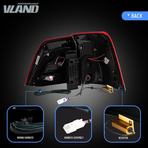 VLAND Rot+getönte LED-Rückleuchten für Toyota Land Cruiser 2008–2015 UJZ FJZ DE - Picture 6 of 10