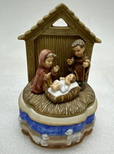 Berta Hummel Holy Night Nativity Music Box Silent BH1120 Goebel 74410-Damage