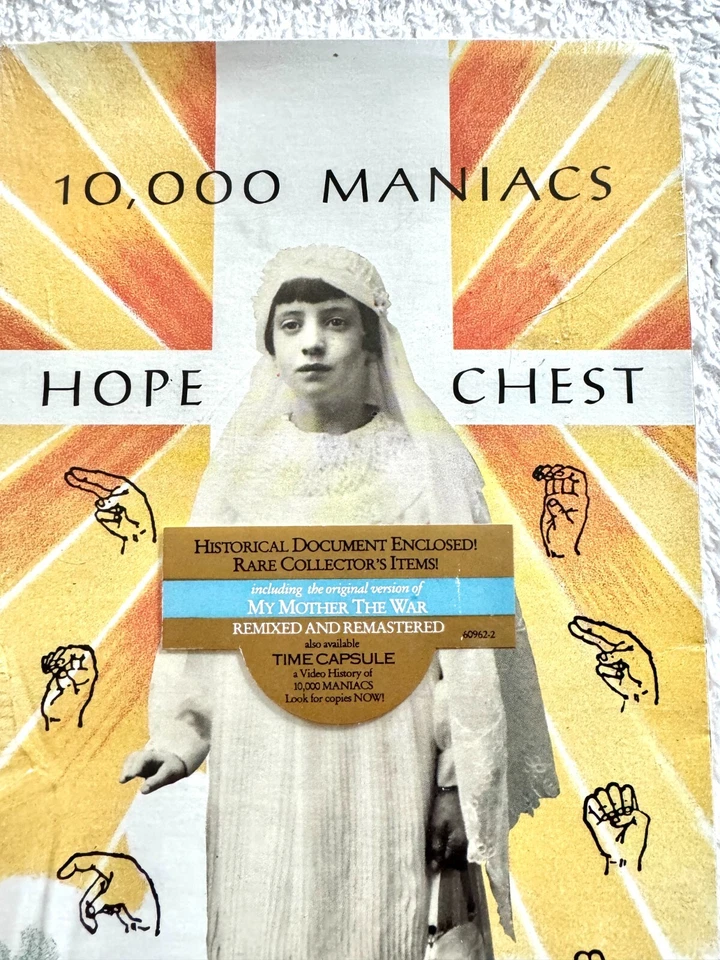 10,000 MANIACS SEALED LONGBOX CD SET PROMO HYPE DOCUMENT ENCLOSED HOPE CHEST LP Foto 2 de 4
