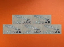 5 pcs Sticker for Jaguar Skylake Silver Chrome Color Logo Badge 30mm x 16mm