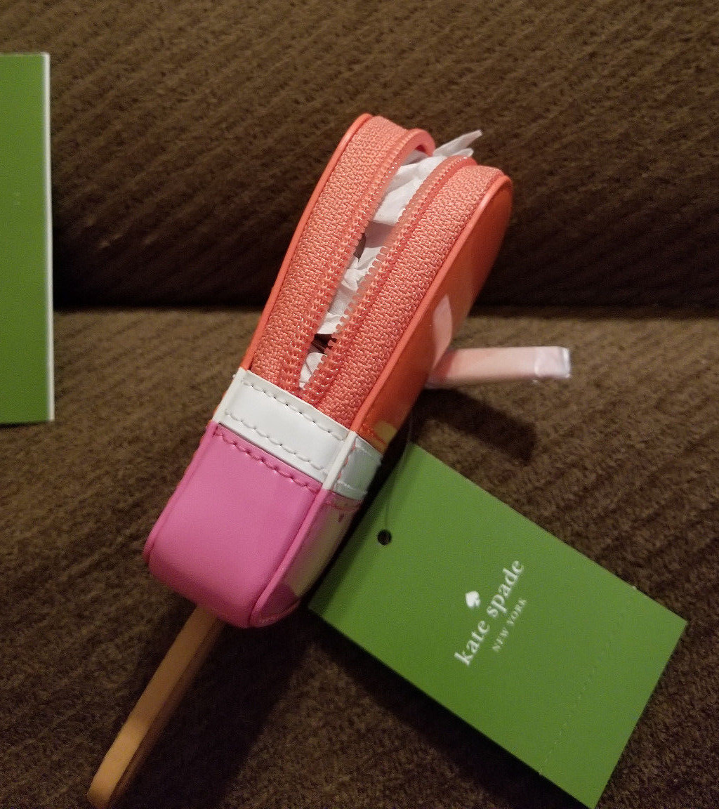 Kate Spade Popsicle Coin Purse Orange White Pink - NWT | eBay