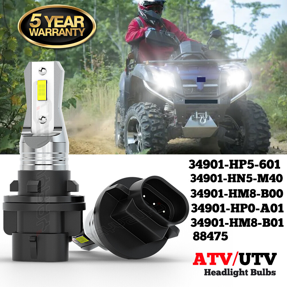 LED Headlight Bulb Lights for 2005-2021 Honda TRX250 RECON Fits