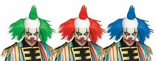 TWISTED TWISTY KILLER CLOWN WIGS Red, Green, Blue