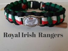 Royal Irish Rangers Themed Paracord Wristband 