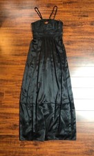 Erica Davies Black Studded Long Red Carpet Party Prom Formal Gown Dress sz 6 / 8