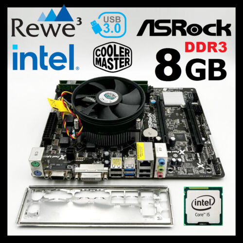 Kit Scheda Madre ASRock B75M-DASH + CPU i5-3470 + 8GB RAM DDR3 + Dissipatorre - Zdjęcie 1 z 1