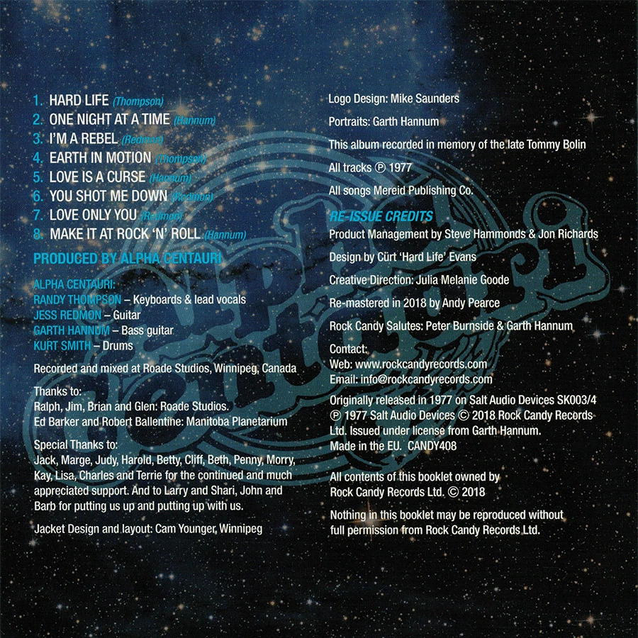 Alpha Centauri ~ Alpha Centauri (1977) CD 2018 Rock Candy Records UK •• NEW •• - Image 3 of 4