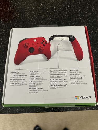 Xbox Wireless Controller Carbon Pulse Red, Bluetooth Connect, Wireless Microsoft - Picture 2 of 2