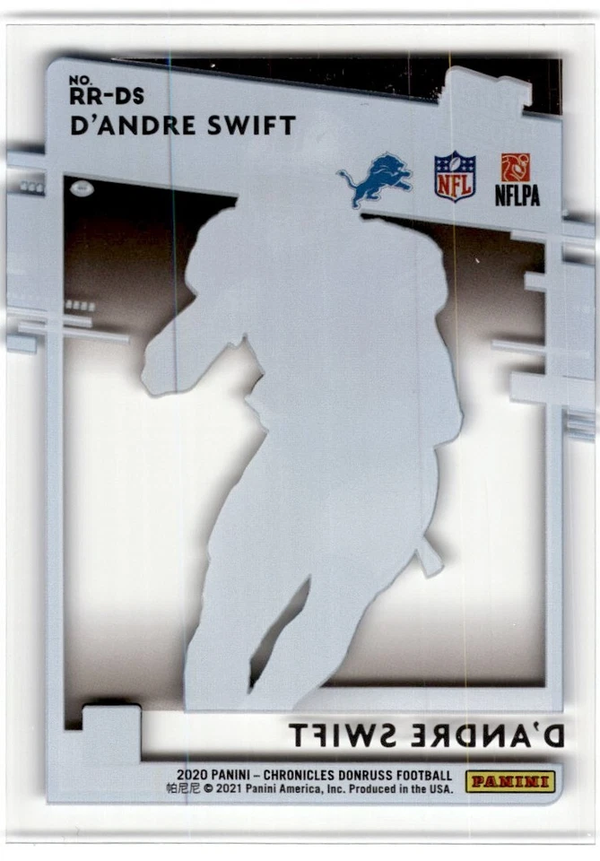 2020 Panini Chronicles Clearly Donruss Rated D'Andre Swift Rookie #RR-DS Detroit - Image 2 of 2
