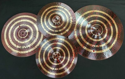 #ad #ad 5 PC Saluda Blood Splattered Cymbal Set 14HH 17 19 20 Ride $459.00