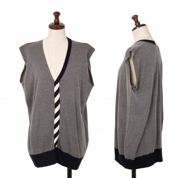 JUNYA WATANABE COMME des GARCONS Twist Front Knit Vest Size