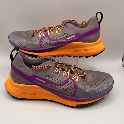 Nike React Pegasus Trail 4 Womens Size 8 Purple Orange Running Shoes DJ6159-500