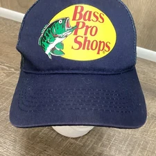 Bass Pro Shops Hat Gone Fishing Baseball Trucker Mesh Cap Snapback Blue