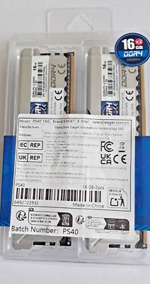 PCパーツ EAGET DDR4 RAM 32GB Kit (16GBx2) EAGET DDR4 3200 MHz 16 x2 32GB U-DIMM 1.2v memory module for
