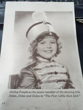 shirley temple picture on paper from a book