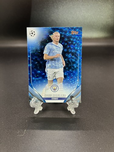 2023-24 Topps UEFA Club Competitions #39 Erling Haaland /75 Icy Blue COLOR MATCH