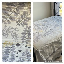 Harbor House Full/Queen Duvet Cover Botanical White W/ Lilac Purple Lavender New