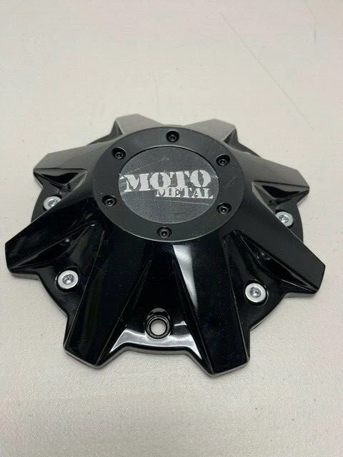 Tapa central de rueda negra brillante de metal para moto usada MO479L214GBO TAPA M-970 SIN DEVOLUCIONES Foto 2 de 4