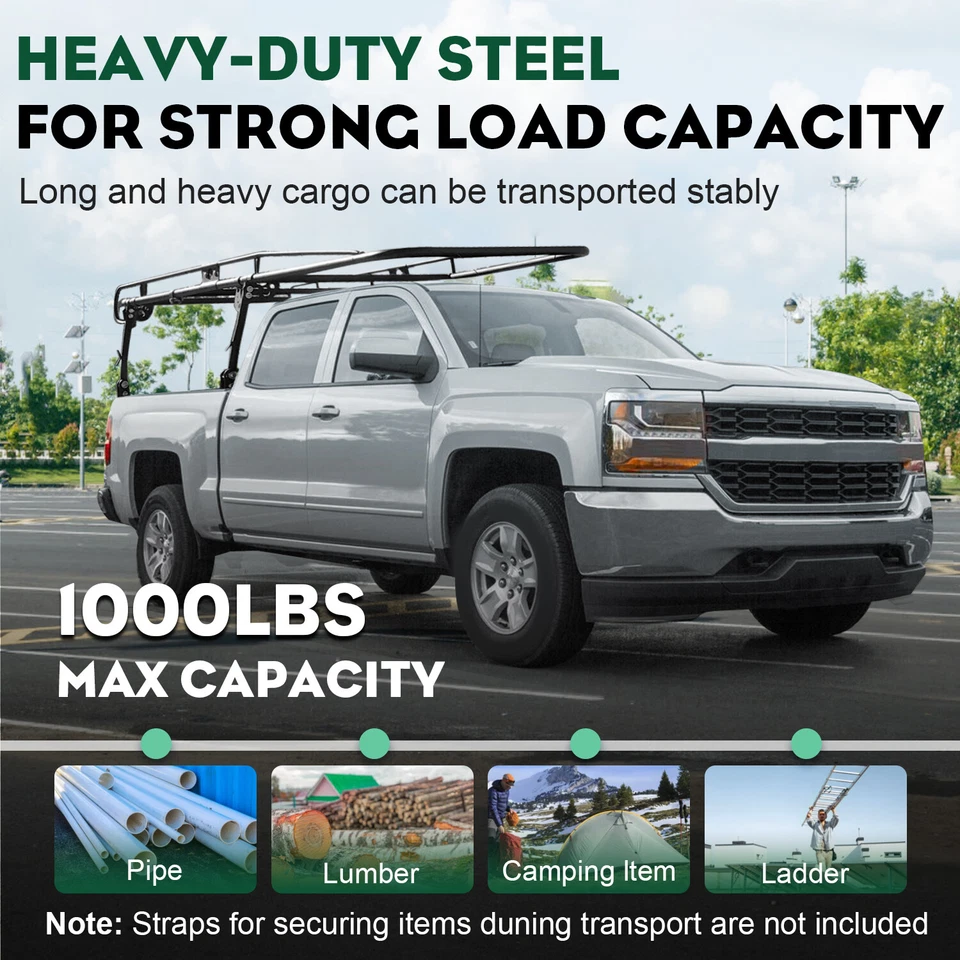 1000 libras ajustable camión maletero cama estante escalera recogida escalera estante madera Foto 4 de 4