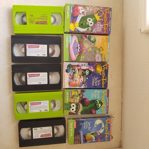 Veggie Tales 5 VHS Lot King George Larry Boy Dave Giant Pickle Madame Blueberry - Picture 14 of 15