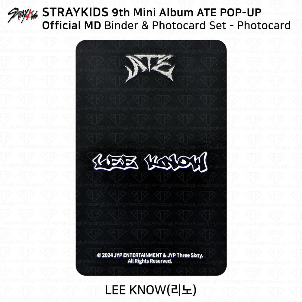 Stray Kids 9th Mini Album ATE POP-UP MD Binder Photocard Folding