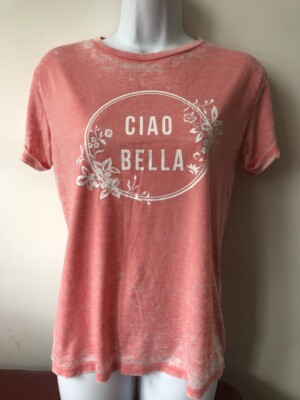 MÄDCHEN T-SHIRT OBERTEIL RIVER ISLAND PINKY PEACH ALTER 11/12 (KLEINE FRAUEN) CIAO BELLA