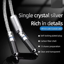 HIFI pure single crystal silver coaxial cable HiFi RCA 75 ohm digital subwoofer