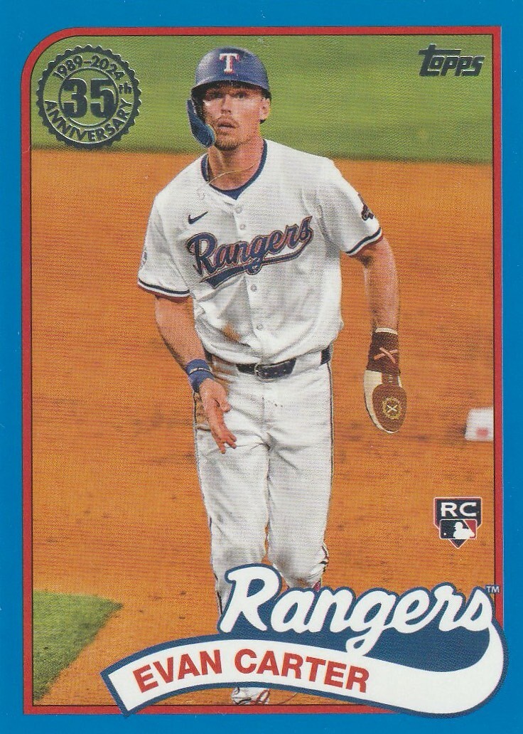 2024 Topps Update Series - 1989 Topps Baseball Evan Carter #89US-49 Blue (RC)