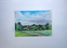 Franz Ehmke *1928 -2018 DDR Painter ° "Farm near Mühlenbeck" Brandenburg