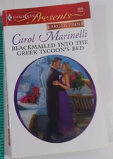 blackmailed into the greek tycoon's bed by marinell novel fiction paperback good