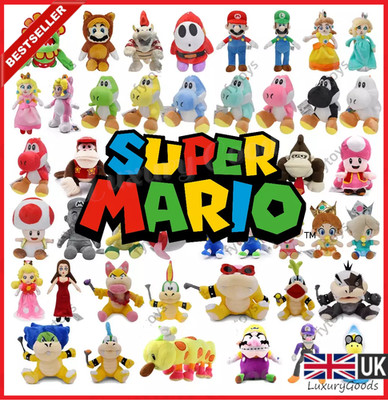 Super Mario Bros Plüschtiere Kuscheltiere Kinder Puppe Plüschtier Plüschy Bowser Toad UK